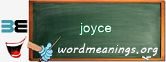 WordMeaning blackboard for joyce